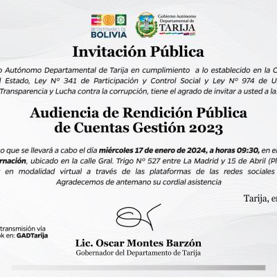 Audicion de Rendicion Cuentas 2023
